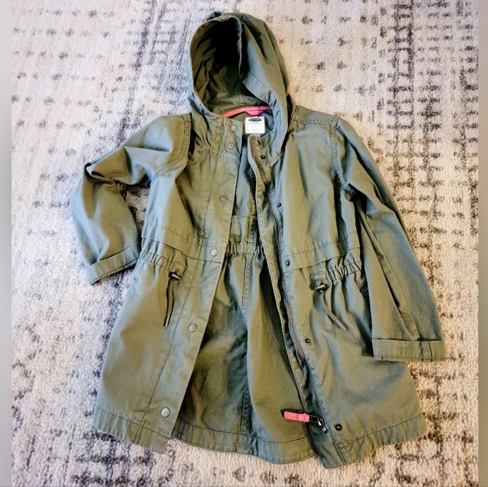 Girl's Old Navy Green Anorak Jacket Size 8